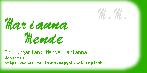 marianna mende business card